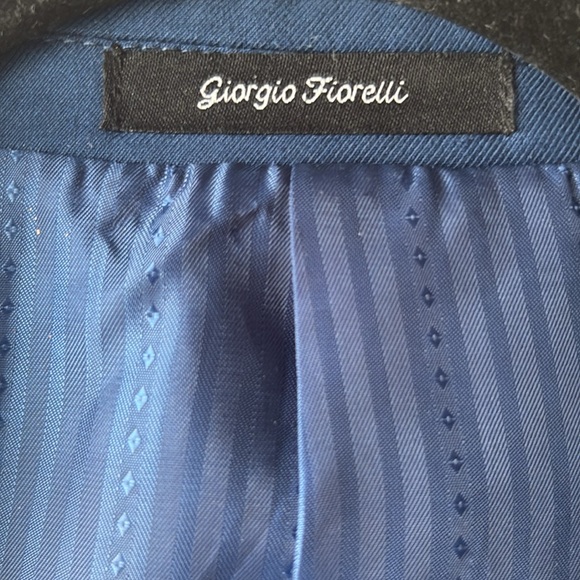 GIORGIO FIORELLI Two Button Suit Jacket Pants 38 Long Tall 32 French Blue - Picture 5 of 15